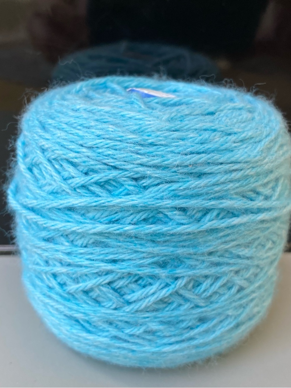 Berroco “Vintage” Wool Blend yarn. #4 wt. (Lt. Blue color). Made in Peru